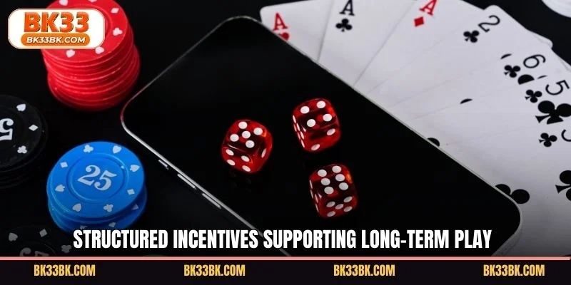 Structured incentives supporting long-term play