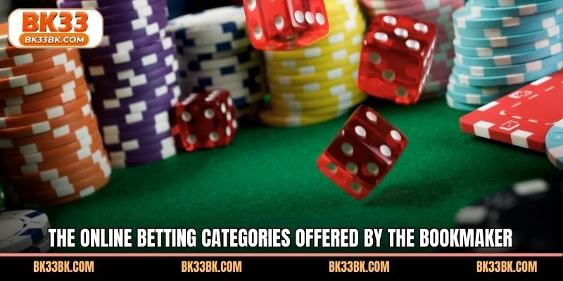 The online betting categories offered by the bookmaker