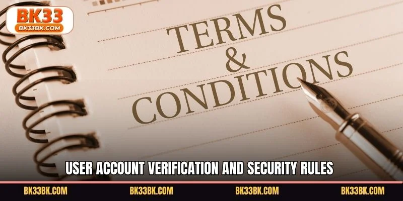 User account verification and security rules