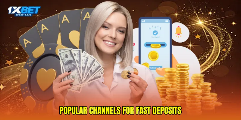 Popular channels for fast deposits