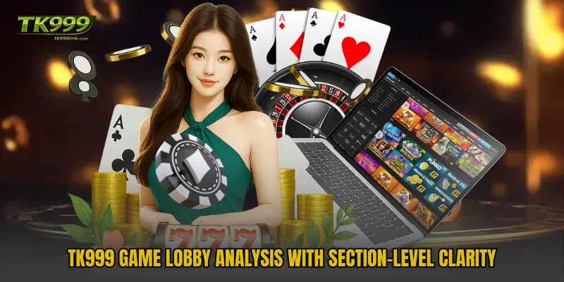 TK999 Game Lobby Analysis with section-level clarity